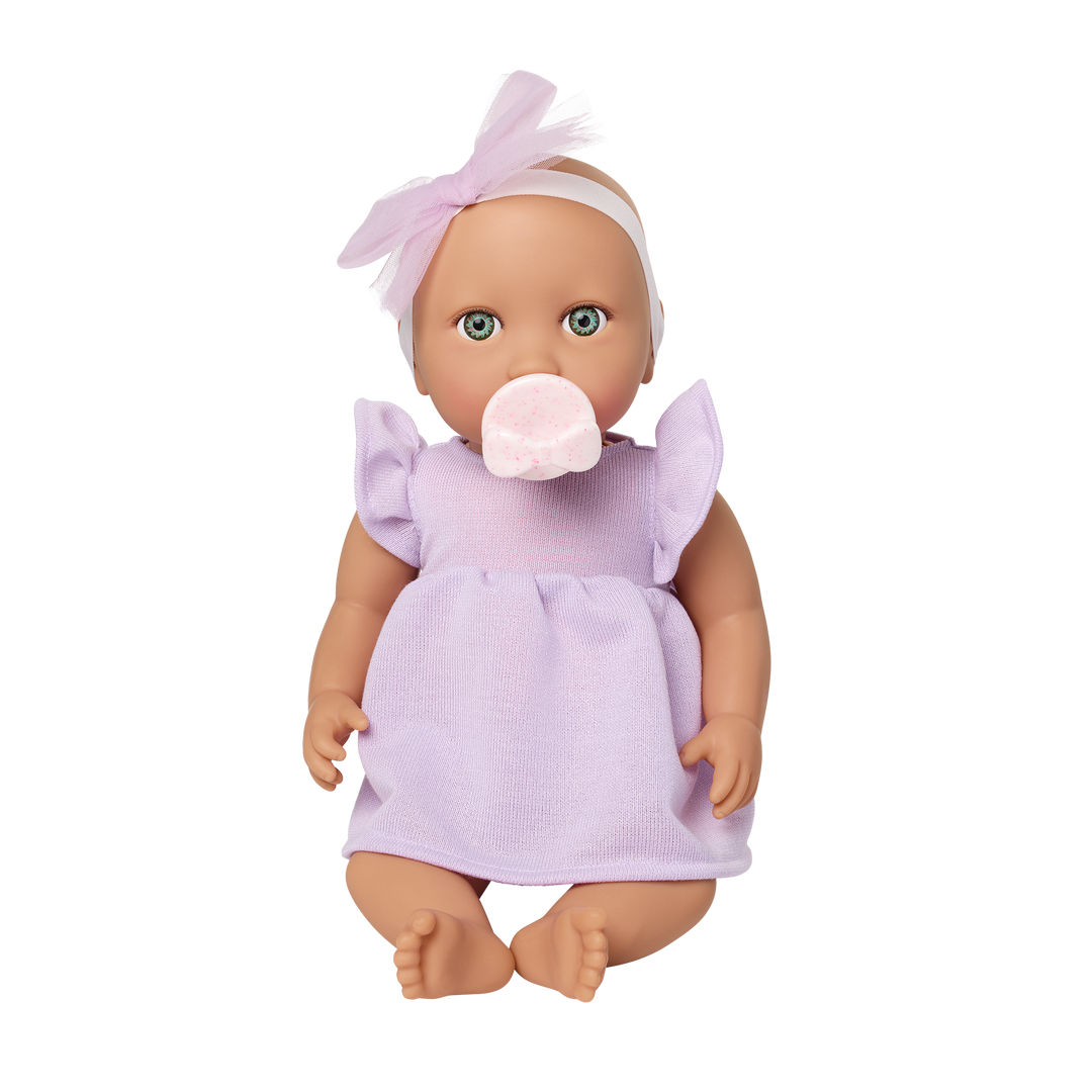 Soft Baby Doll w/ Lilac Jumper and Soother