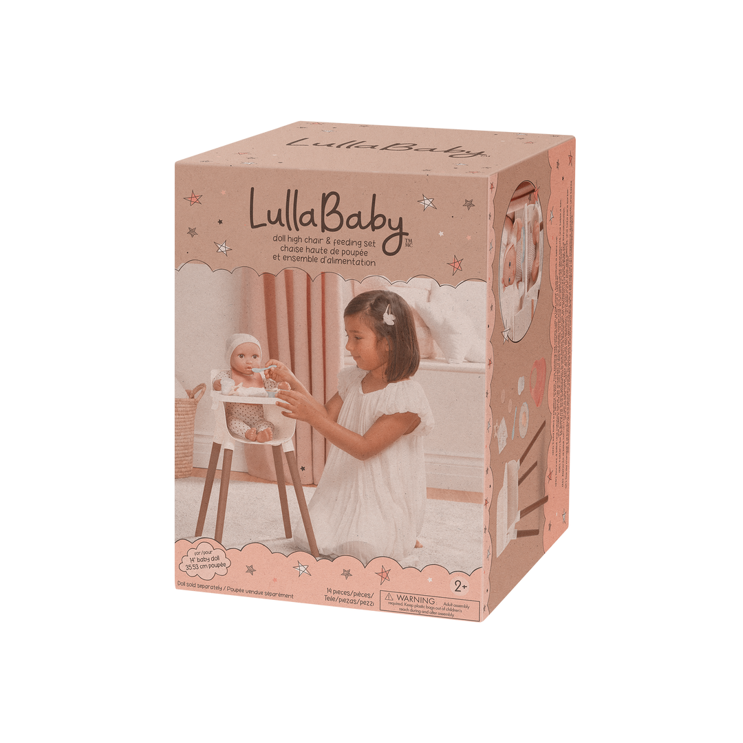 LullaBaby Doll High Chair & Feeding Set