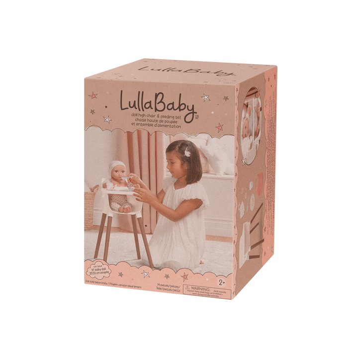 LullaBaby Doll High Chair & Feeding Set