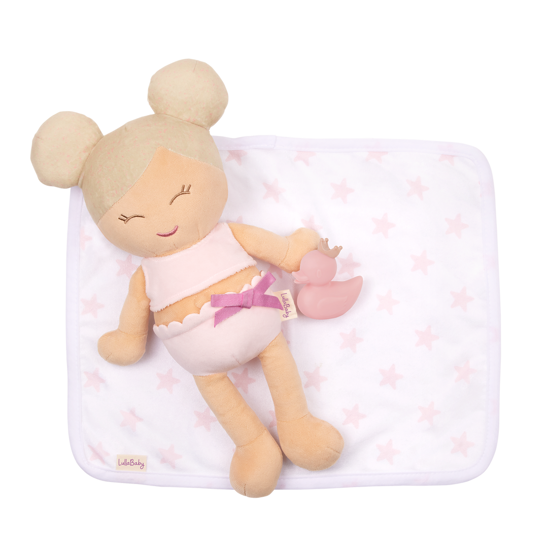 LullaBaby Plush Bath Doll & Accessories