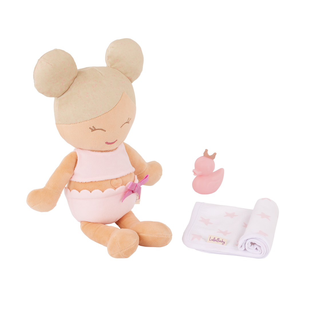LullaBaby Plush Bath Doll & Accessories