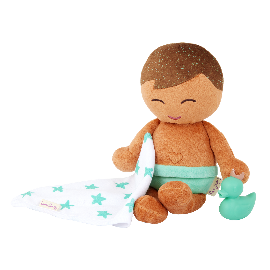 LullaBaby Boy Plush Bath Doll & Accessories