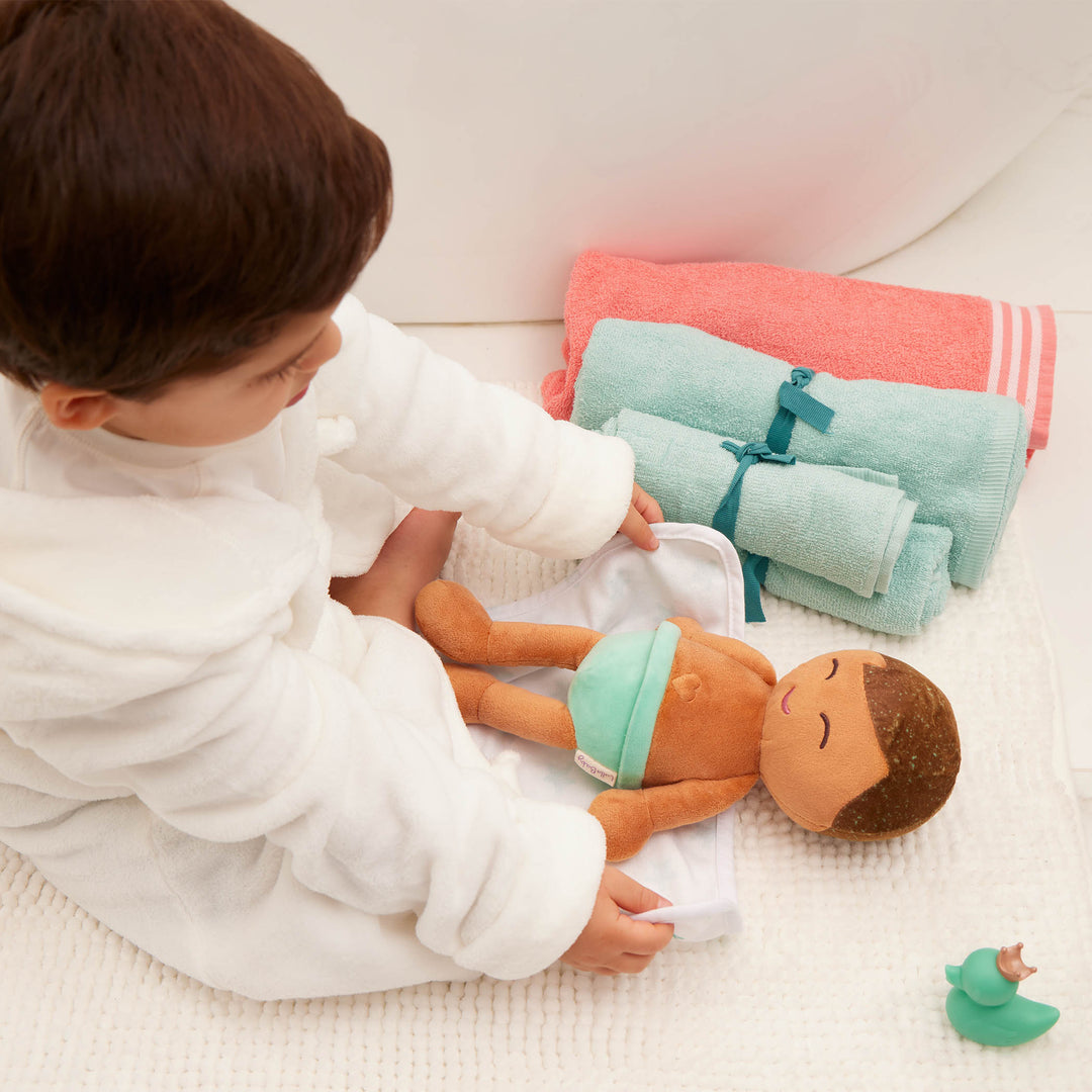 LullaBaby Boy Plush Bath Doll & Accessories