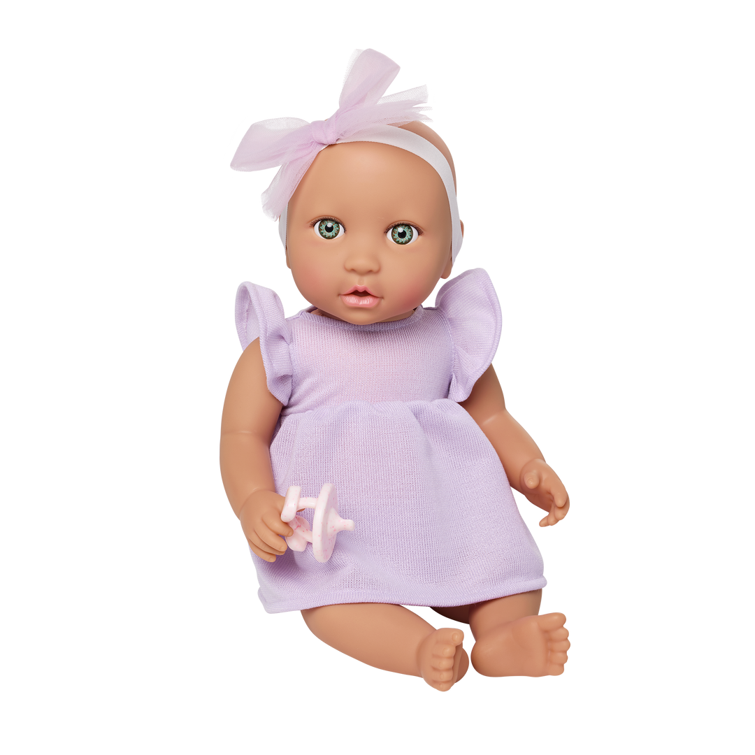 Soft Baby Doll w/ Lilac Jumper and Soother