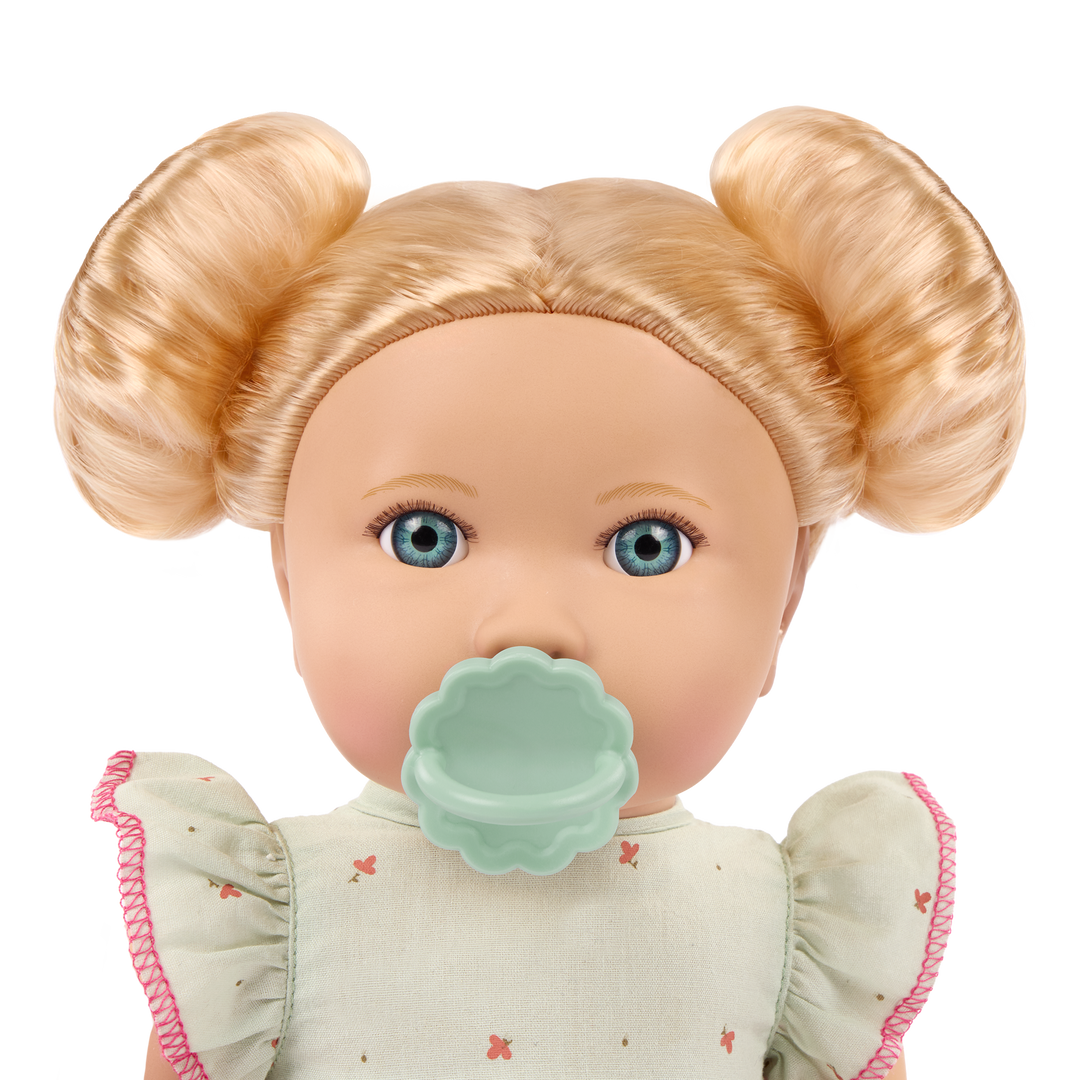 LullaBaby doll with blonde hair and blue outfit