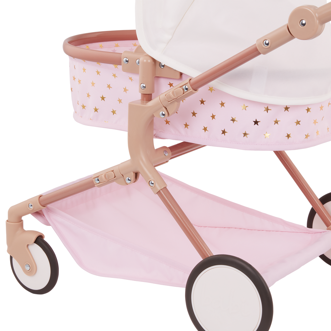 Double Doll Stroller Pink Beige Playsets LullaBaby LullaBaby Australia