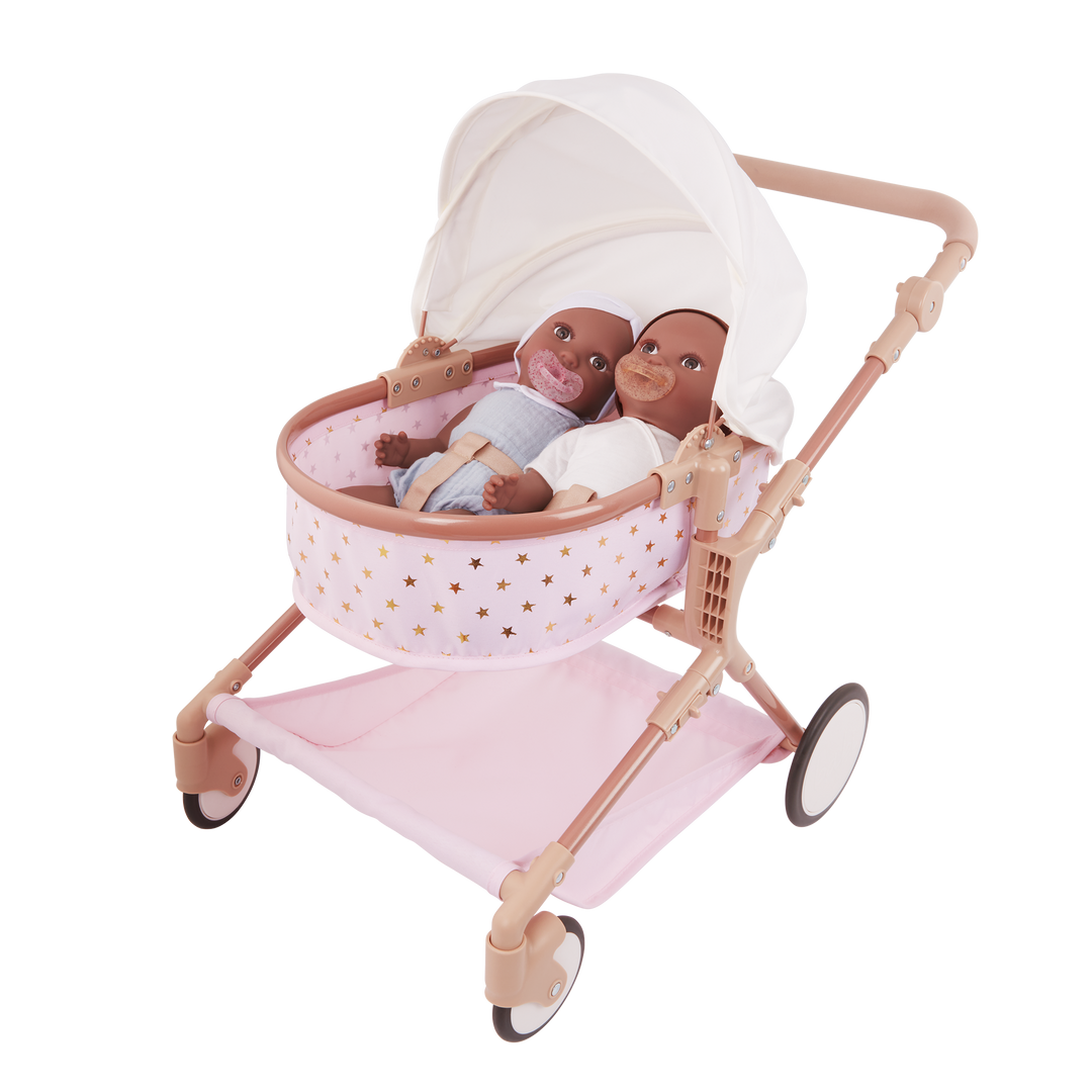 double doll stroller walmart Double Doll Stroller - Pink & Beige | Playsets