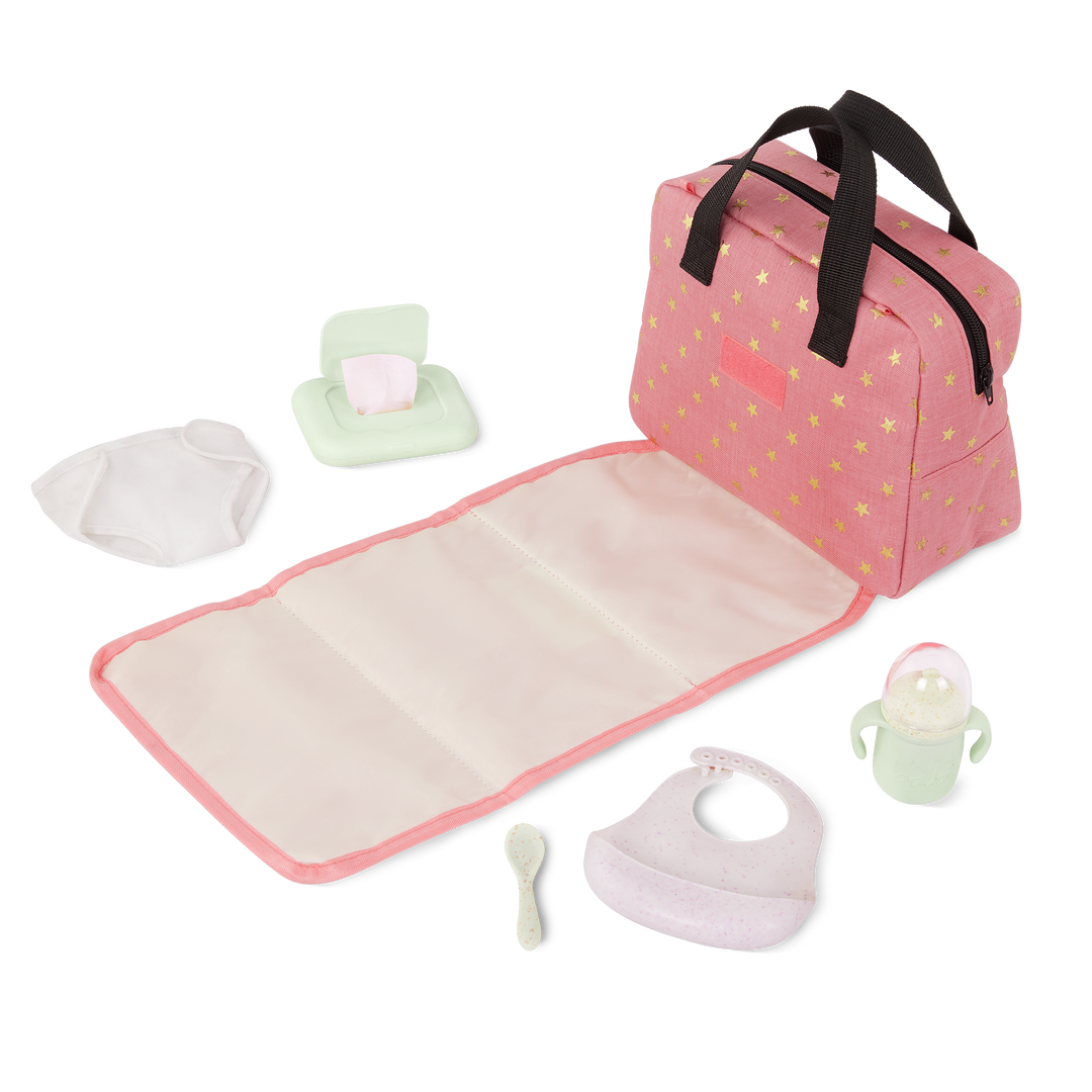 Doll Diaper Bag Set Accessories LullaBaby LullaBaby Australia