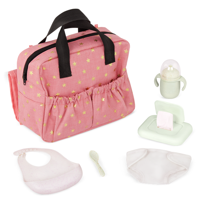 Doll Diaper Bag Set Accessories LullaBaby LullaBaby Australia