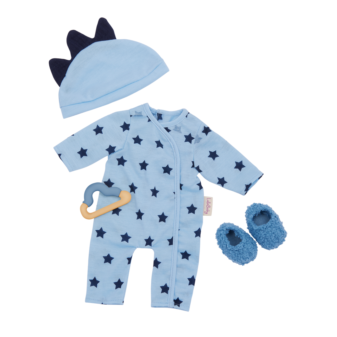LullaBaby Boy Doll Blue Pajama Outfit