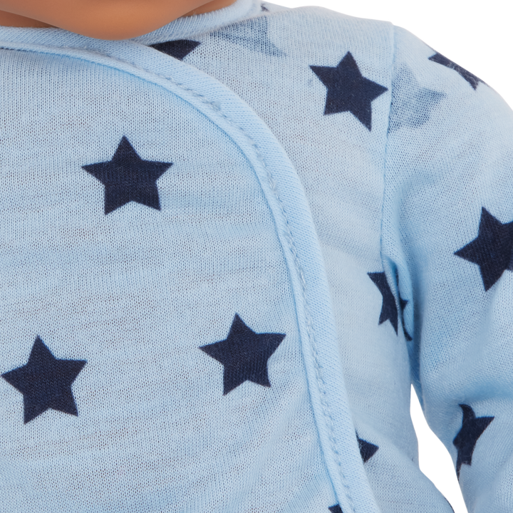 LullaBaby Boy Doll Blue Pajama Outfit