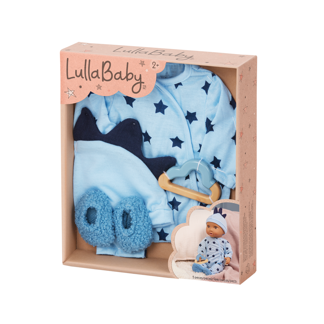 LullaBaby Boy Doll Blue Pajama Outfit