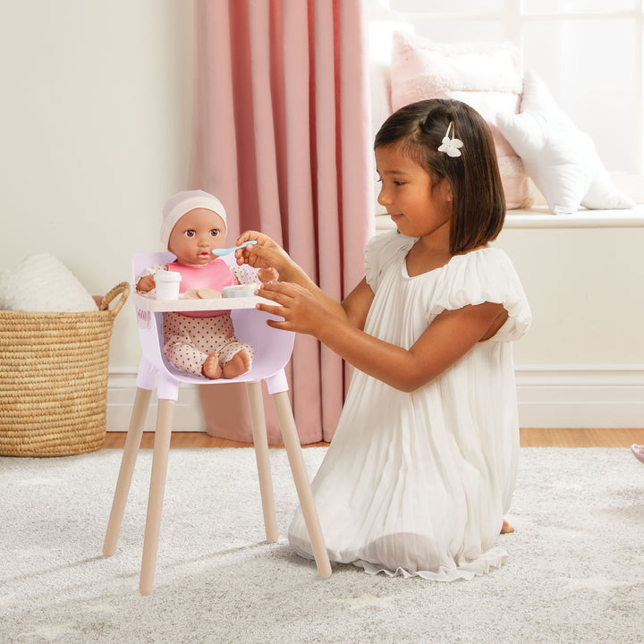 Baby Doll High Chair & Feeding Set