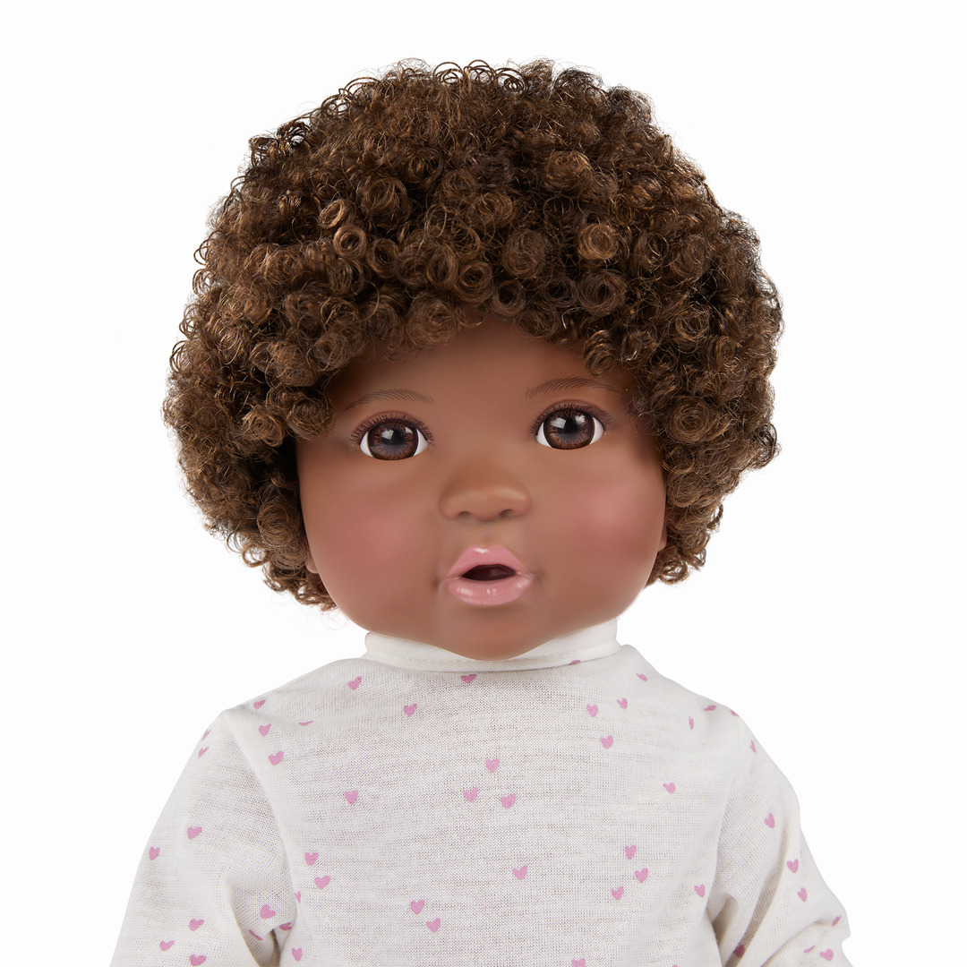 Soft Baby Doll w/ Hair in Cuddler