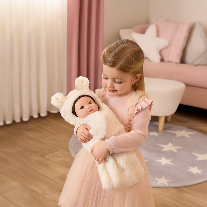 Soft Baby Doll w/ Hair in Cuddler