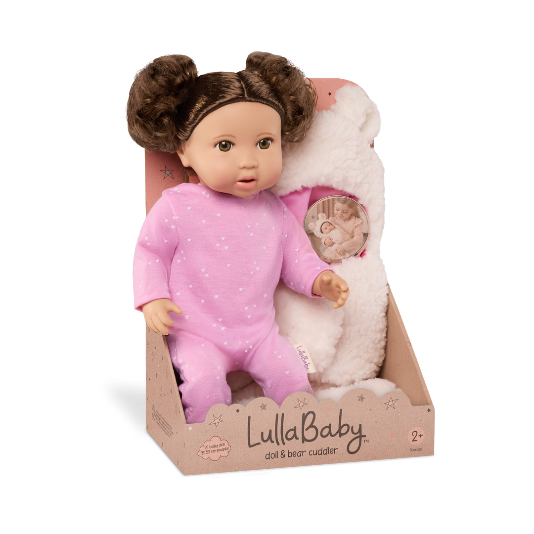 Soft Baby Doll w/ Hair in Cuddler