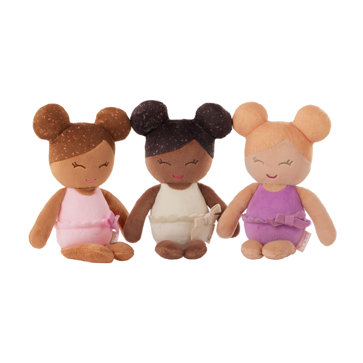 Baby Bath Dolls in a Pink Basket Playset