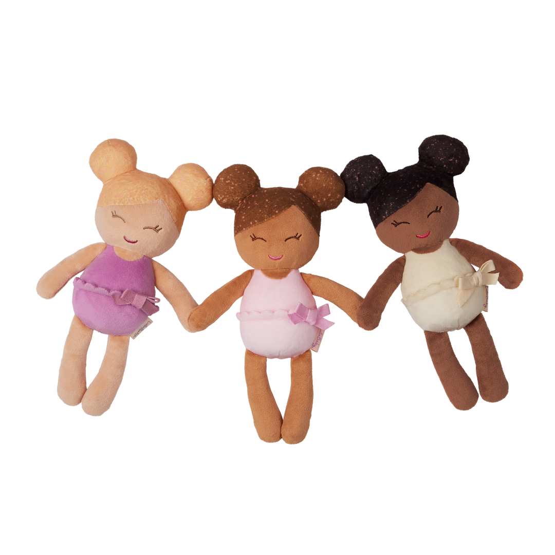 Baby Bath Dolls in a Pink Basket Playset